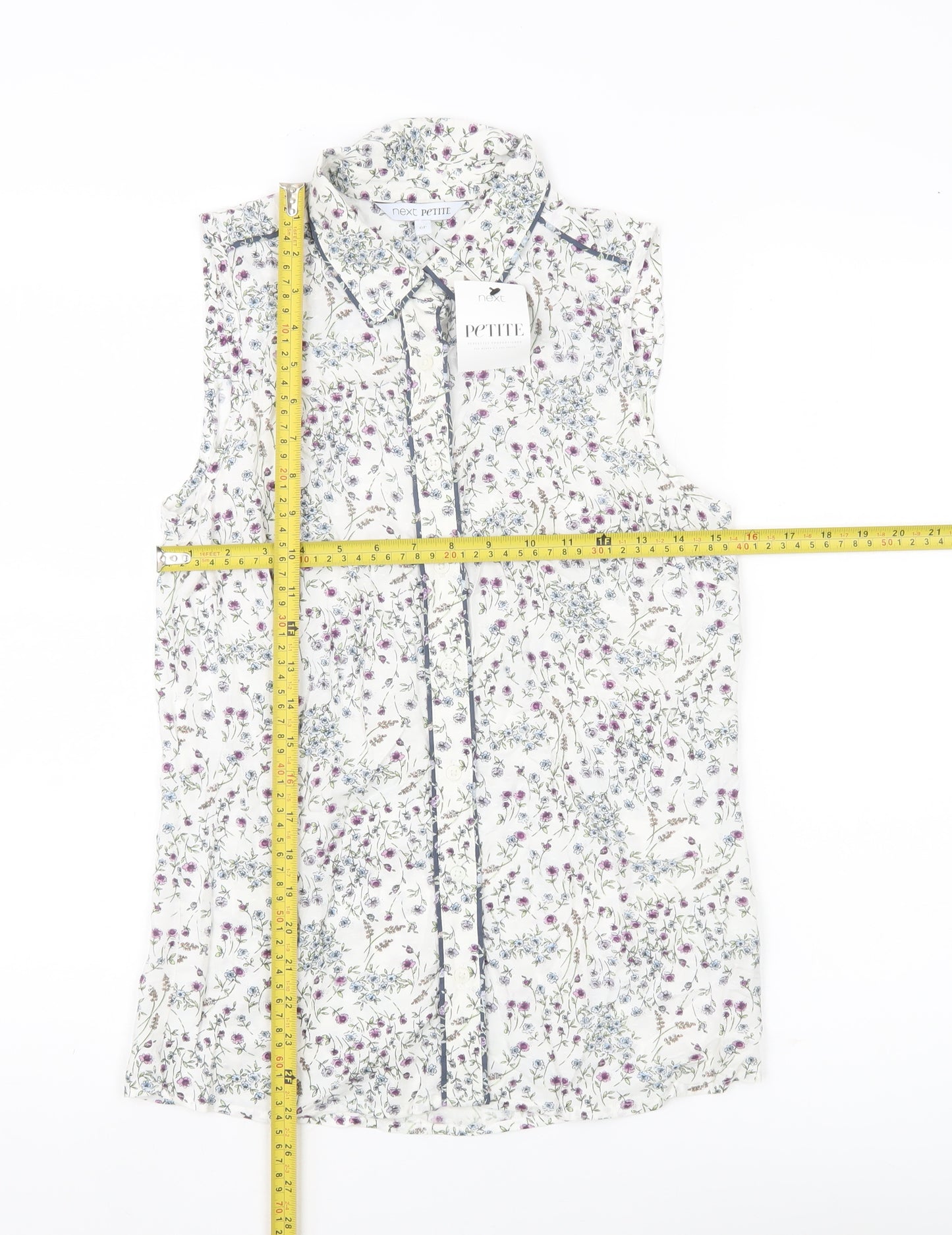 Next Petite Womens Multicoloured Floral Sleeveless Blouse UK 6