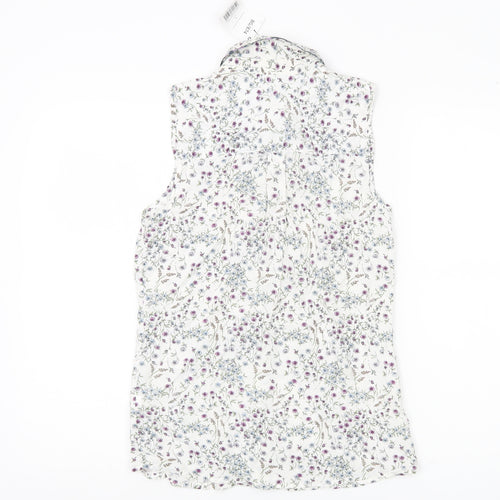 Next Petite Womens Multicoloured Floral Sleeveless Blouse UK 6