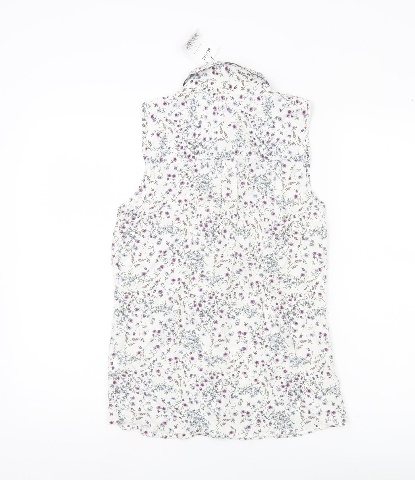 Next Petite Womens Multicoloured Floral Sleeveless Blouse UK 6