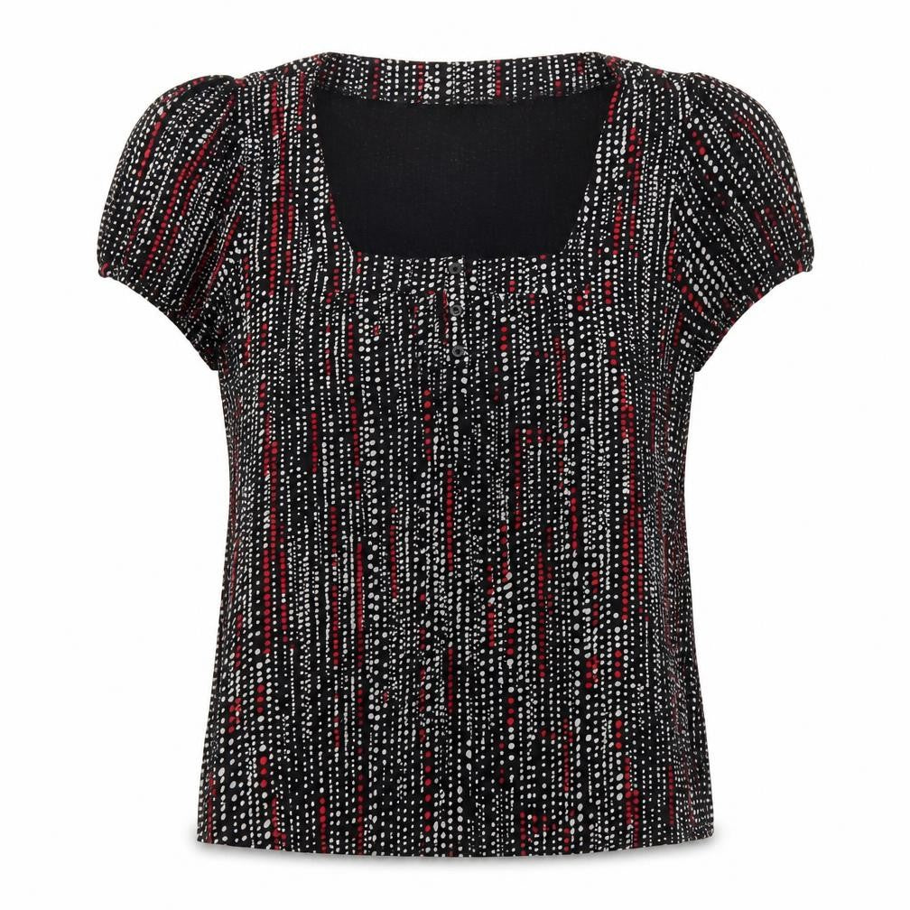 Debenhams Women’s Black Polka Dot Stretch Blouse Size 16