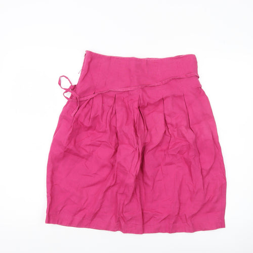 Great Plains Women’s Pink Linen Knee Length A-Line Skirt Size 8