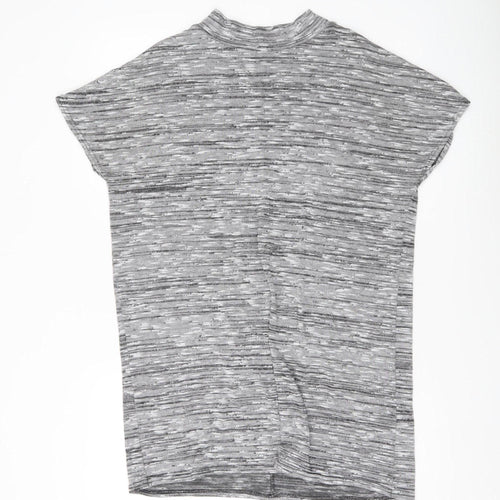 Sparkle & Fade Womens Grey Mock Neck Pullover Jumper Size M