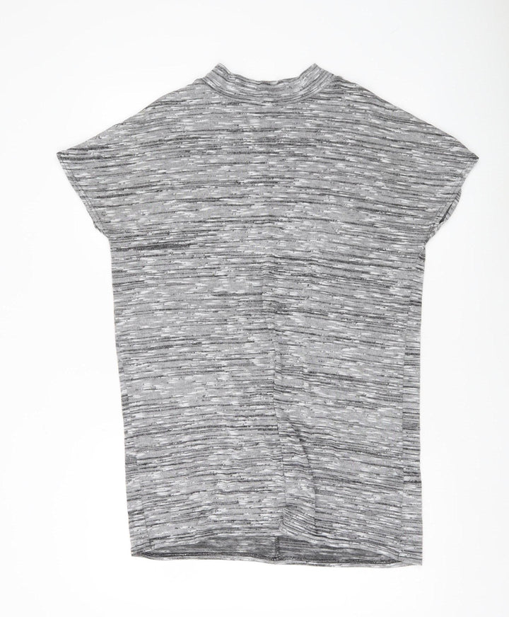 Sparkle & Fade Womens Grey Mock Neck Pullover Jumper Size M