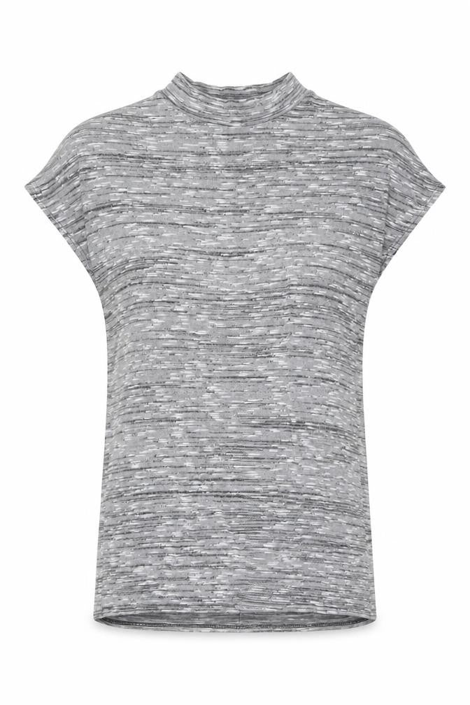 Front view of Sparkle & Fade women’s grey mock neck jumper, size M