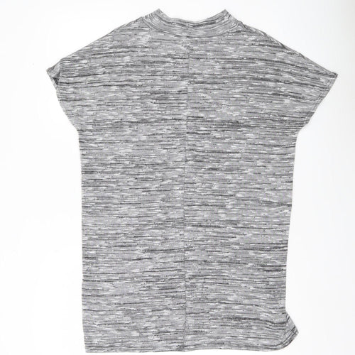 Sparkle & Fade Womens Grey Mock Neck Pullover Jumper Size M