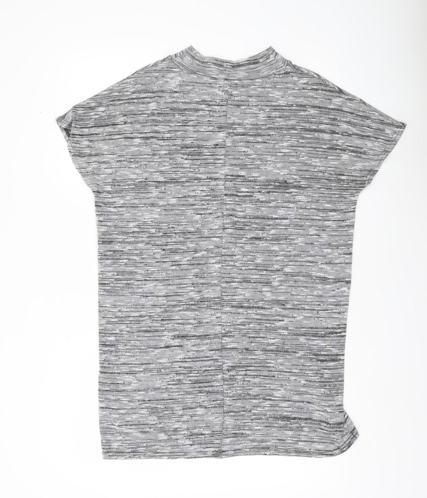 Sparkle & Fade Womens Grey Mock Neck Pullover Jumper Size M