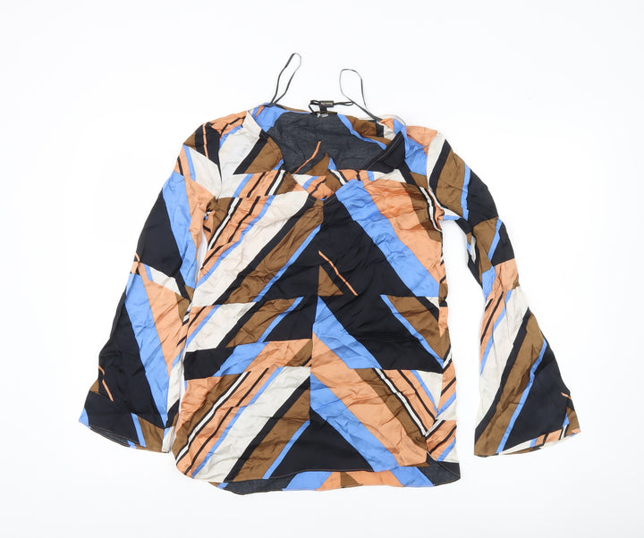 Massimo Dutti Women’s Multicoloured Tunic Blouse Size 6 Viscose