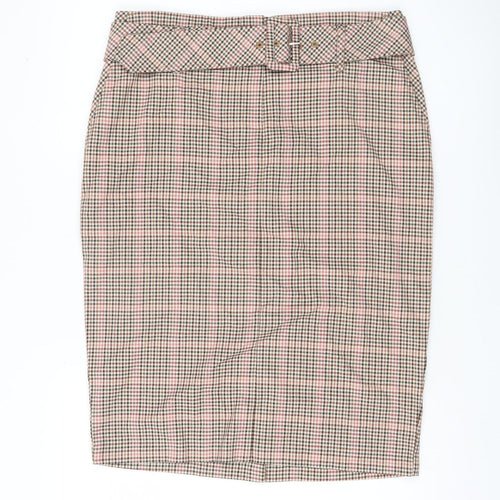 Next Women’s Multicoloured Check Pencil Skirt Size 14 Workwear