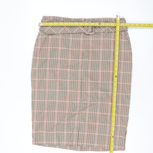 Next Women’s Multicoloured Check Pencil Skirt Size 14 Workwear