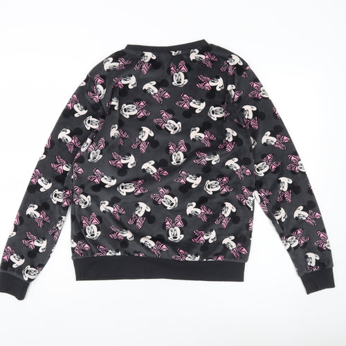 George Teens Black Minnie Mouse Sweatshirt Size 8-10 Regular
