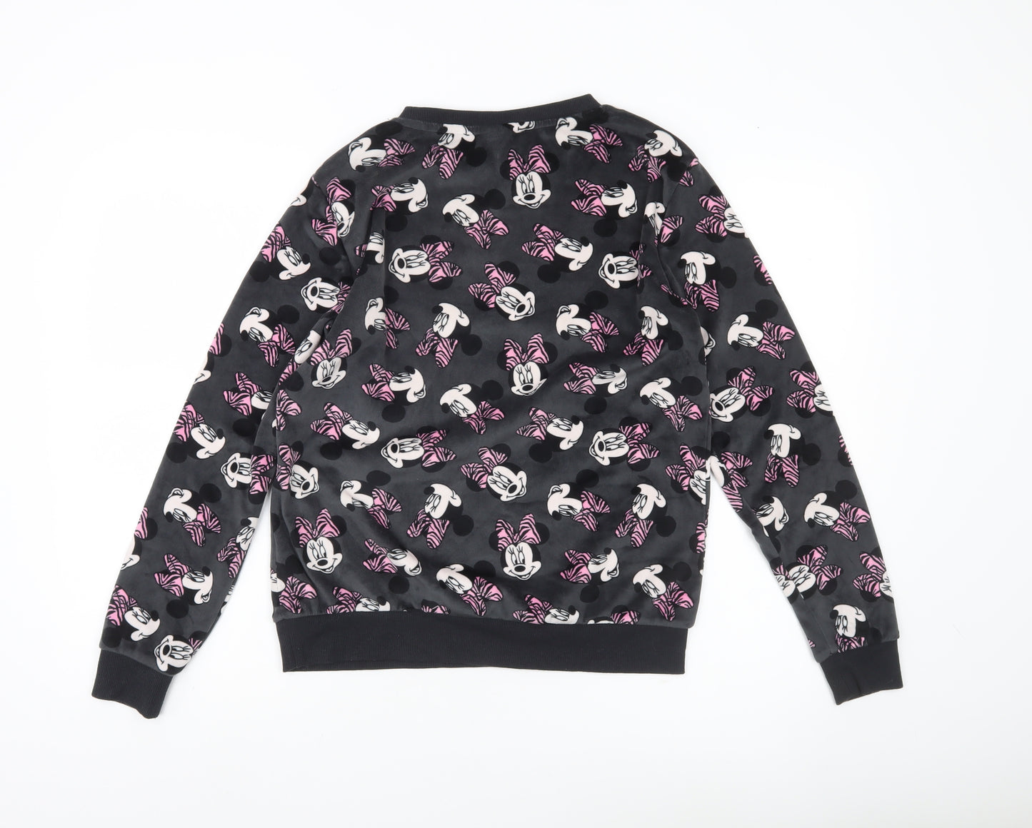 George Teens Black Minnie Mouse Sweatshirt Size 8-10 Regular