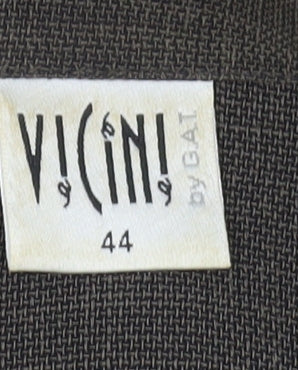 Vicini Women Brown Size 16 Single-Breasted Suit Jacket