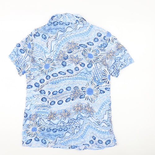 Style by EWM Women’s Blue Floral Button-Up Shirt Size 12