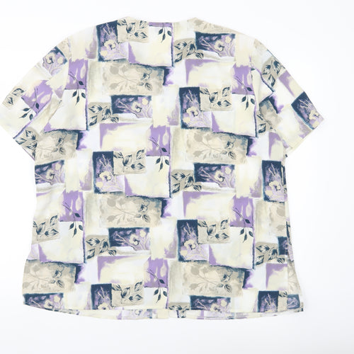 Berkertex Women’s Multicoloured Petite Blouse Size 20 Short Sleeve