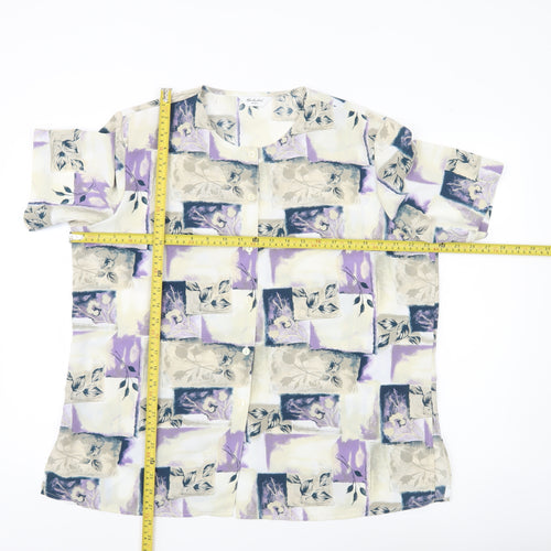 Berkertex Women’s Multicoloured Petite Blouse Size 20 Short Sleeve