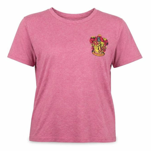 Harry Potter Women Pink T-Shirt Size 12 Gryffindor Crest
