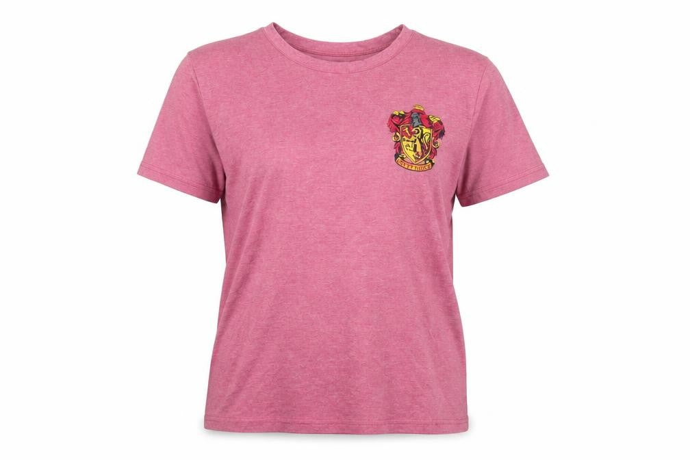 Harry Potter Women Pink T-Shirt Size 12 Gryffindor Crest