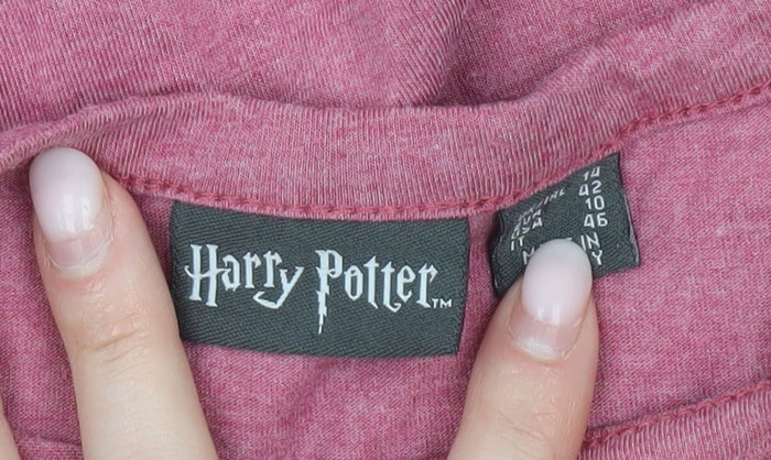 Harry Potter Women Pink T-Shirt Size 12 Gryffindor Crest