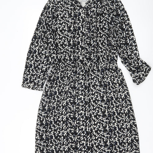 H&M Women’s Black Shirt Dress Size 8 Long Sleeve Knee Length