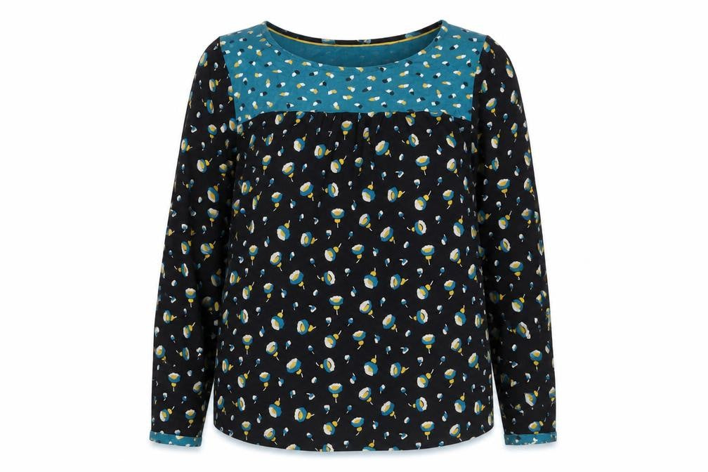 Boden Womens Multicoloured Floral Tunic Blouse UK 16 Long Sleeve