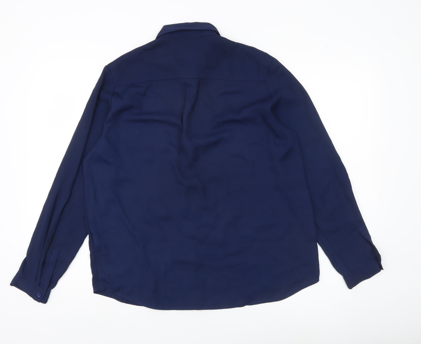 Editor's Cut Women's Blue Size 12 Long Sleeve Button-Up Shirt