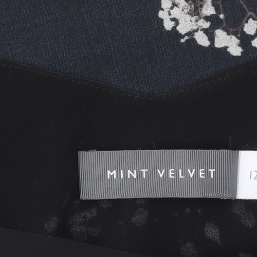 Mint Velvet Womens Black Floral Camisole Top Size 12 Sleeveless V-Neck