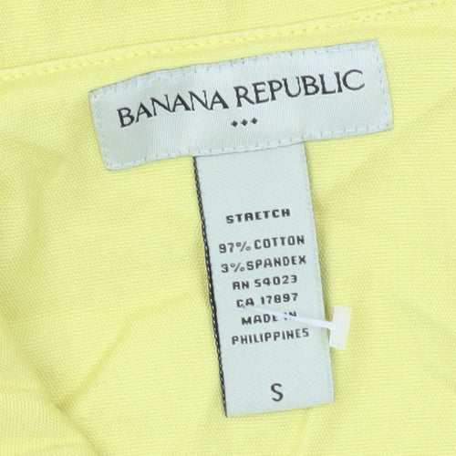 Banana Republic Women’s Yellow Cotton Jacket S 3/4 Sleeve Buttoned