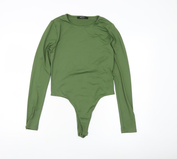 Everyday Women’s Green Bodysuit Size 12 Long Sleeve Round Neck