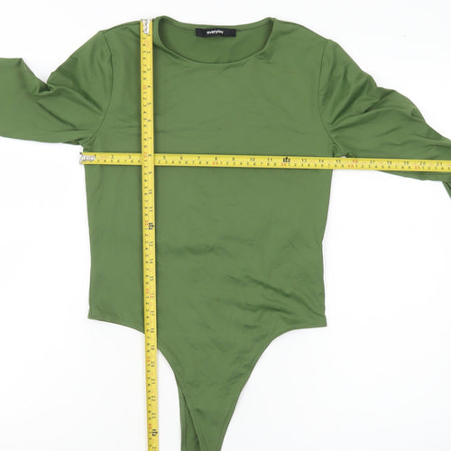 Everyday Women’s Green Bodysuit Size 12 Long Sleeve Round Neck
