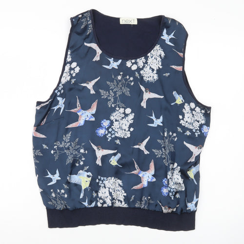 Next Women’s Blue Floral Bird Print Sleeveless Tank Top Size 22