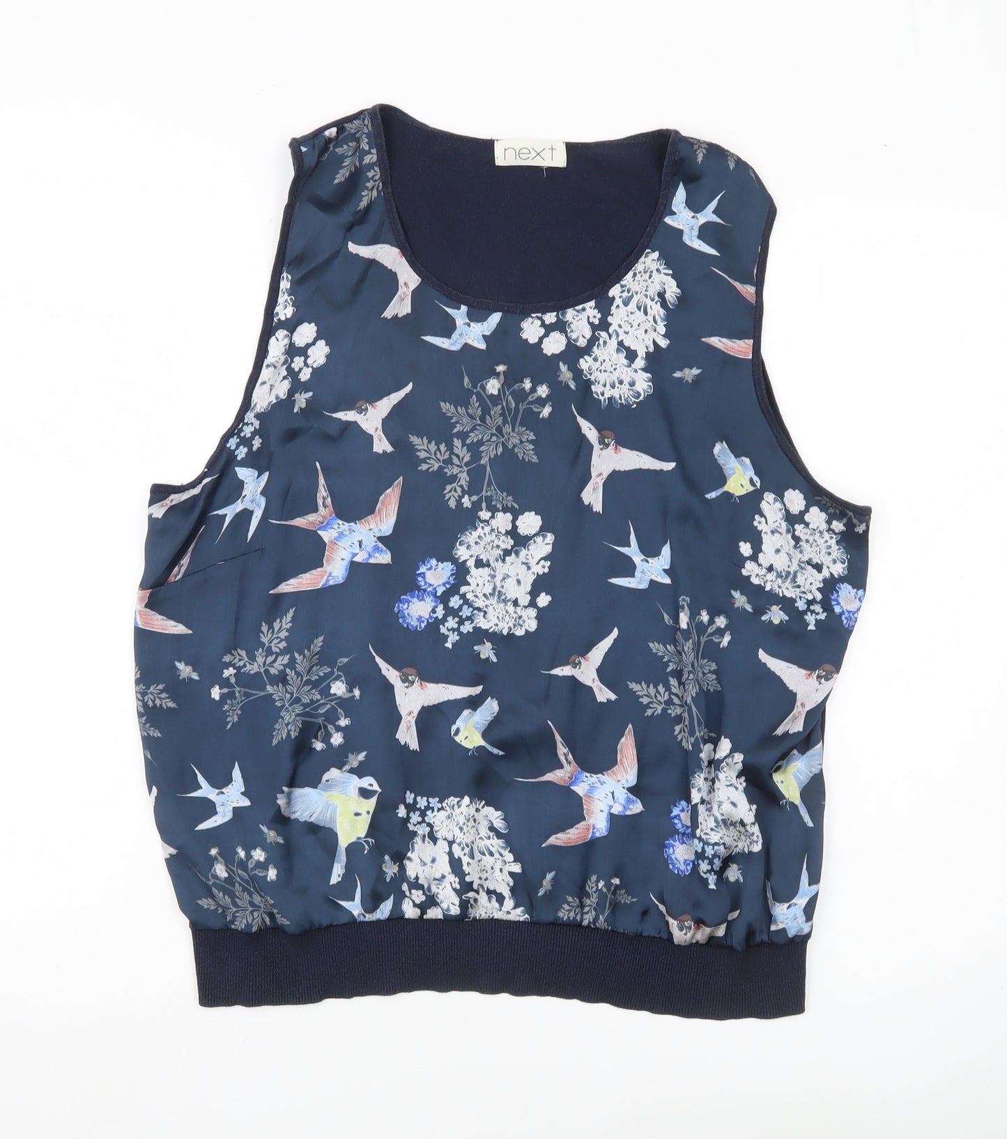Next Women’s Blue Floral Bird Print Sleeveless Tank Top Size 22