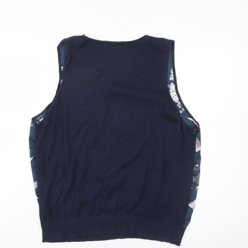 Next Women’s Blue Floral Bird Print Sleeveless Tank Top Size 22