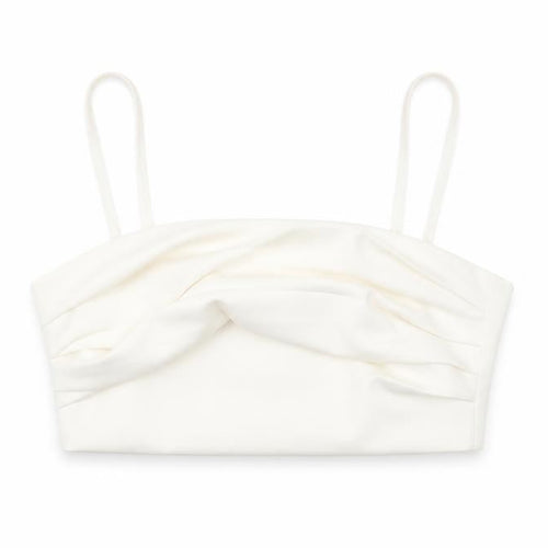 Zara Women White Camisole Tank Top Size 12 Slim Fit Spaghetti Strap