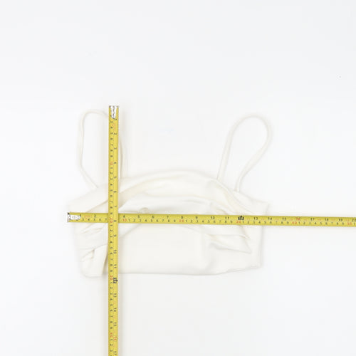 Zara Women White Camisole Tank Top Size 12 Slim Fit Spaghetti Strap