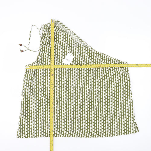 Marks and Spencer Women’s Green One Shoulder Linen Blend Blouse Size 20