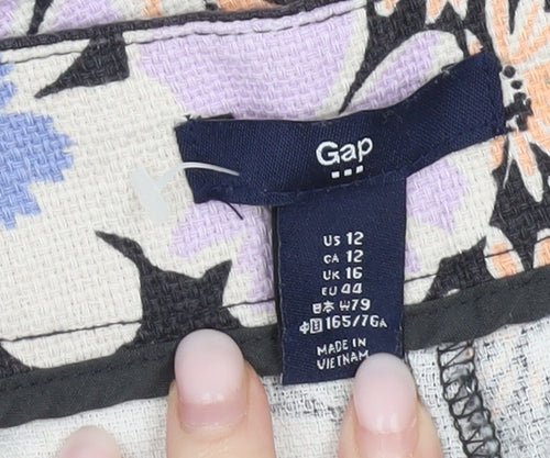 Gap Women’s Multicoloured Floral Cotton Chino Shorts UK 16