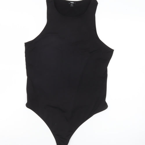 Express Women’s Black Bodysuit L Slim Fit Sleeveless Scoop Neck