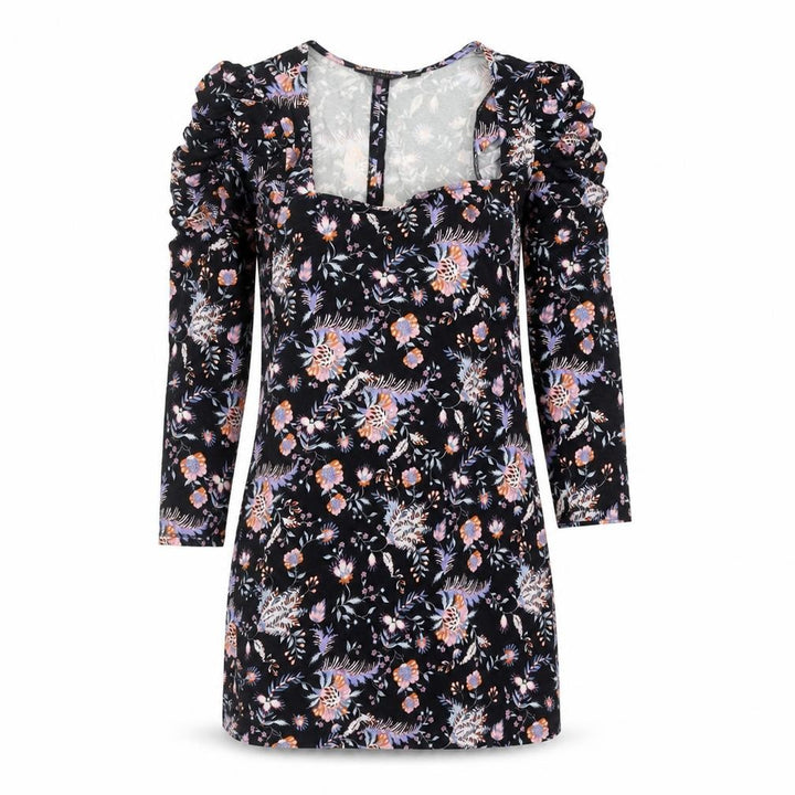 Ted Baker Womens Black Floral Ruched Sheath Dress Size 10