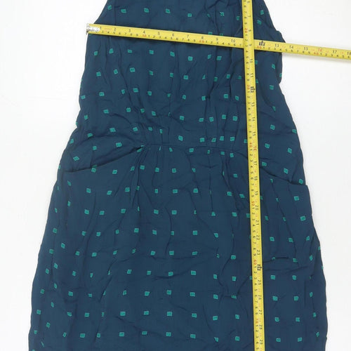 Nice Things Women Blue Viscose Shift Dress Size 10 Sleeveless