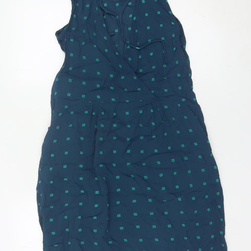 Nice Things Women Blue Viscose Shift Dress Size 10 Sleeveless