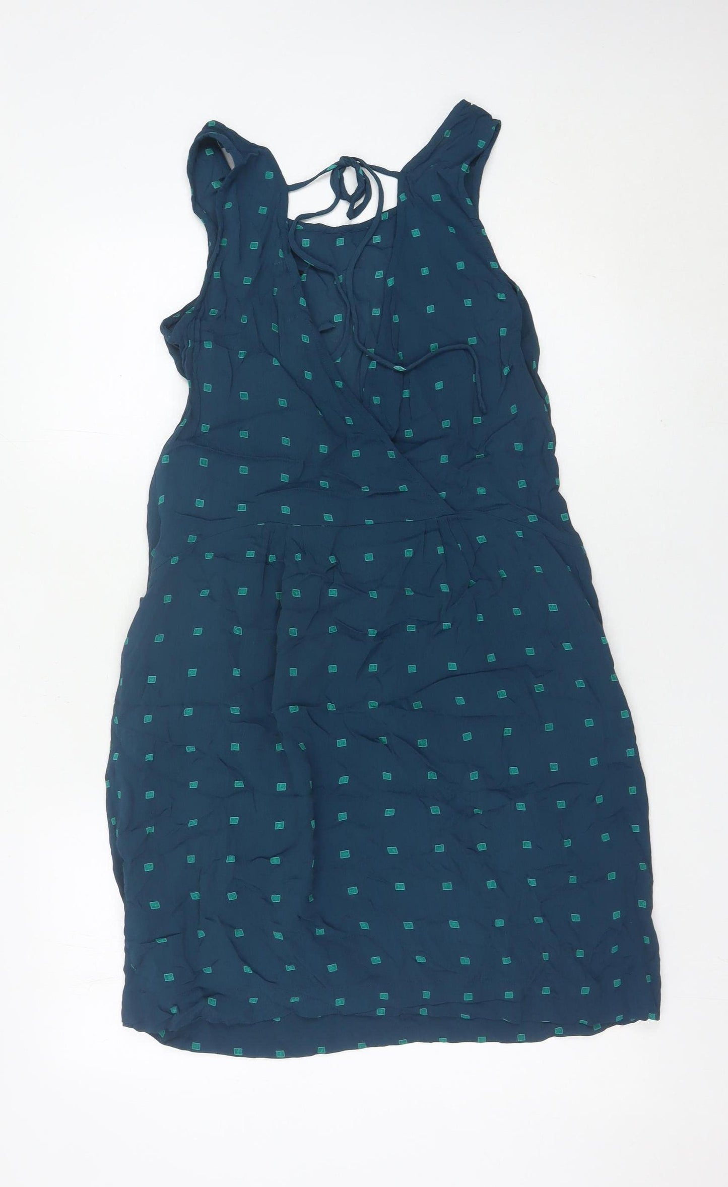 Nice Things Women Blue Viscose Shift Dress Size 10 Sleeveless