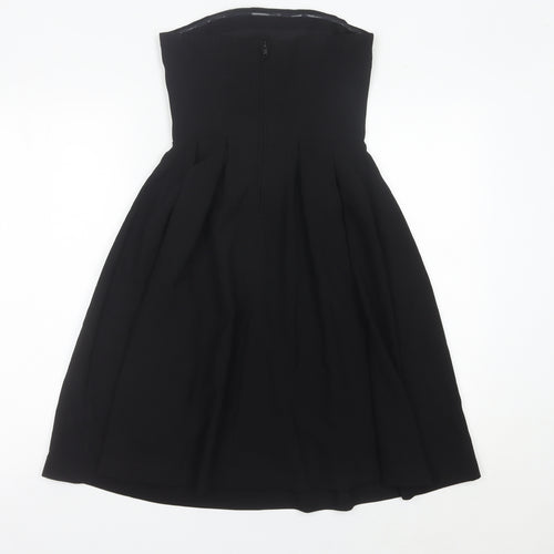 H&M Women’s Black Strapless A-Line Knee Length Dress Size 6