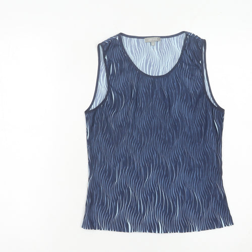 Marks and Spencer Women Blue Tank Top Size 12 Sleeveless Summer