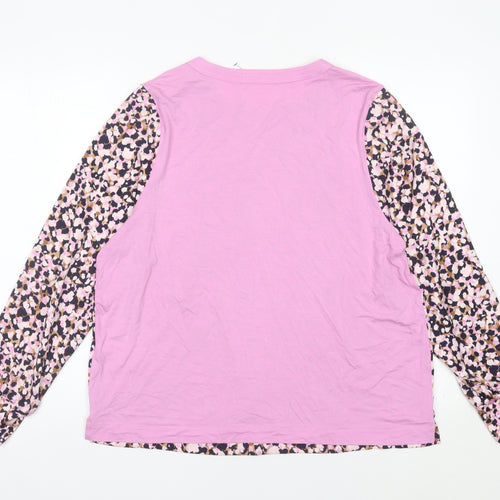Marks and Spencer Women’s Multicolour Floral Blouse Size 14 Long Sleeve Jersey
