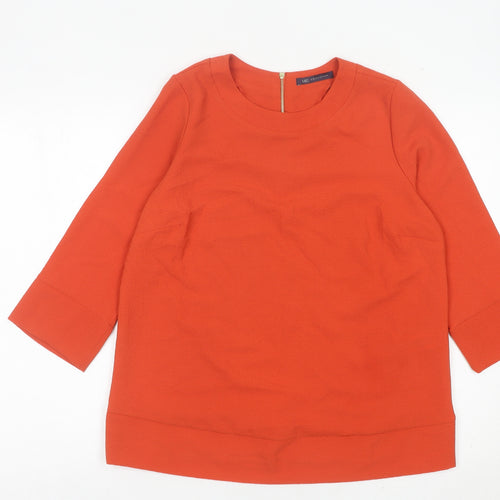 Marks and Spencer Women’s Orange Size 12 Blouse 3/4 Sleeve Crew Neck