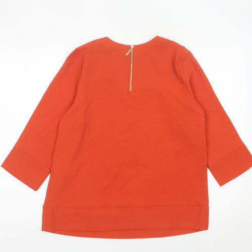 Marks and Spencer Women’s Orange Size 12 Blouse 3/4 Sleeve Crew Neck
