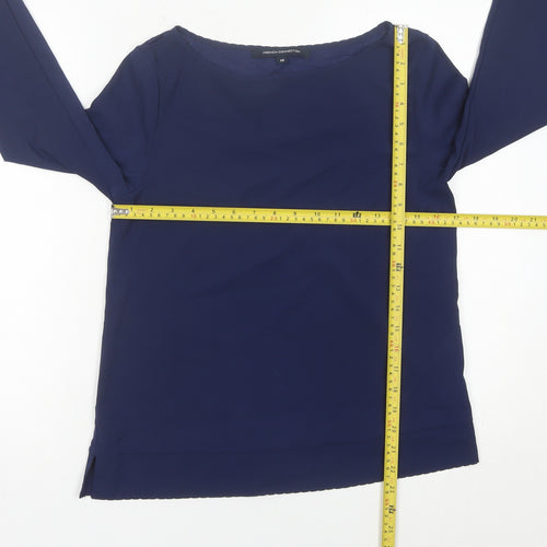 French Connection Women’s Blue XS Blouse 3/4 Sleeve Boat Neck