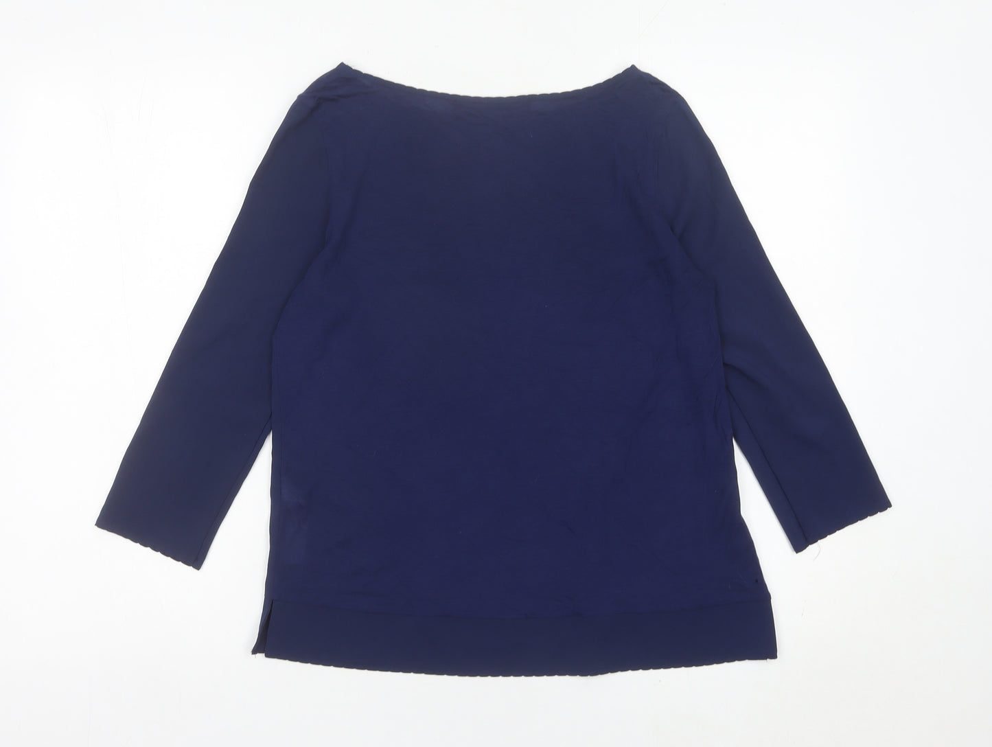 French Connection Women’s Blue XS Blouse 3/4 Sleeve Boat Neck