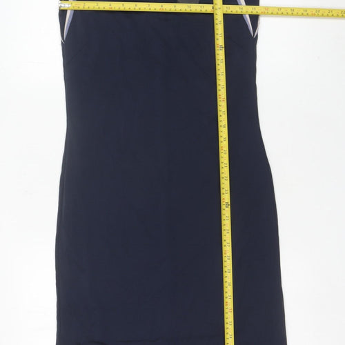 Marks and Spencer Women Blue Size 10 Sheath Dress Knee Length
