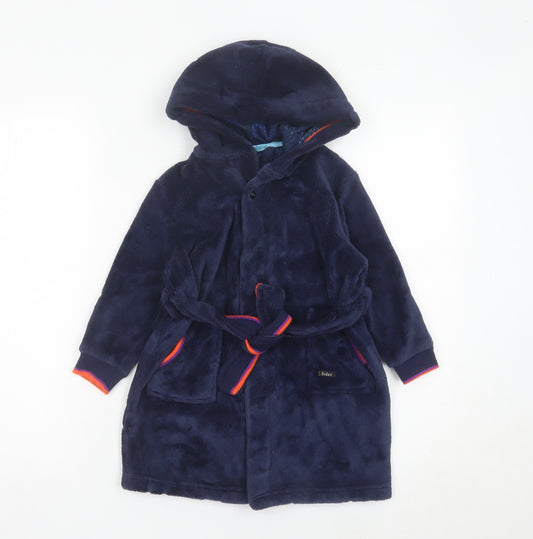 Baker by Ted Baker Boys Blue Age 2-3 Years Hooded Fleece Robe